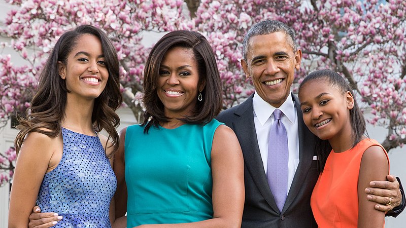 A photo of the Obama Family